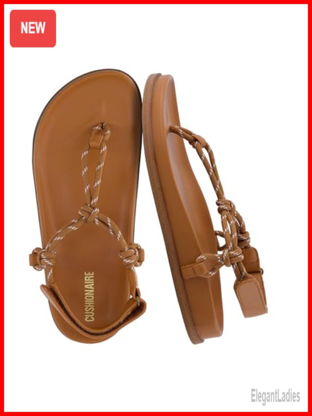 Strappy Thong Flat Sandals with Adjustable Ankle Support